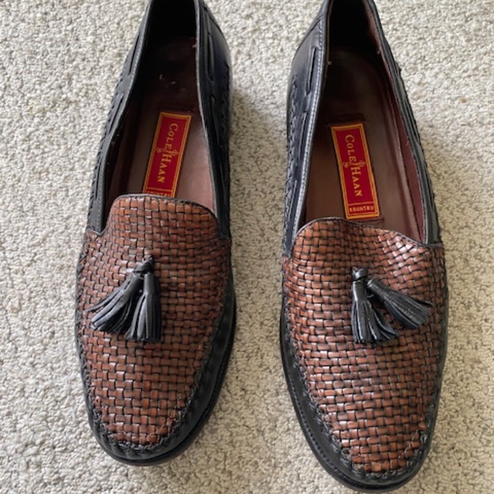 Cole Haan Country Women’s Woven Leather Tassel Loafers